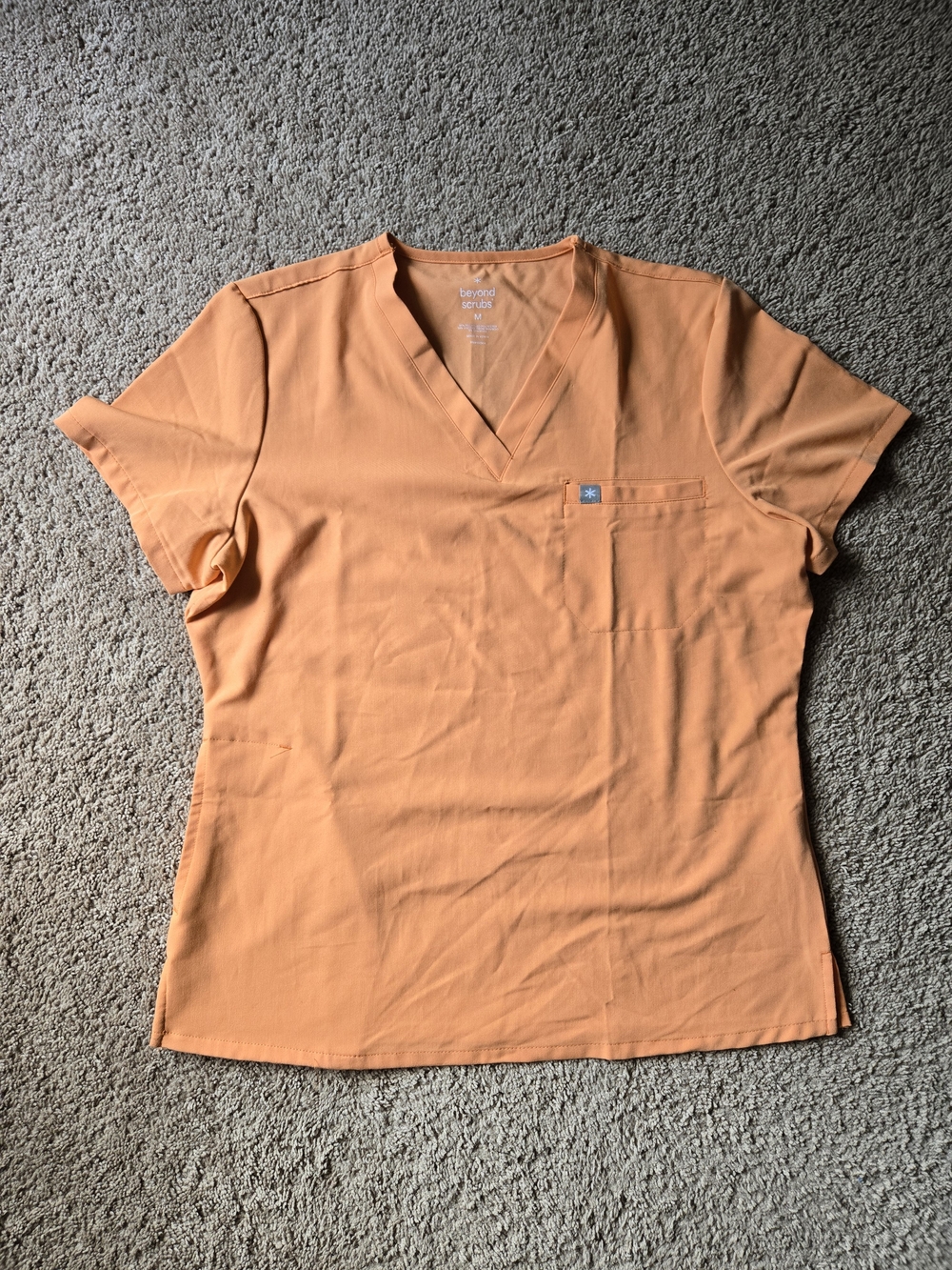 Beyond Scrubs Beyond Indulgence Orange Scrub Top M